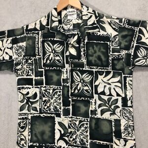 Cintas Hawaiian Shirt Floral Print Button‎ Up Short Sleeve Top Mens Size S